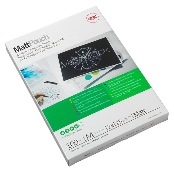GBC fundas de laminacion de documentos | A4 | mate | 2x75 micras | 50 unidades 207612 - 1
