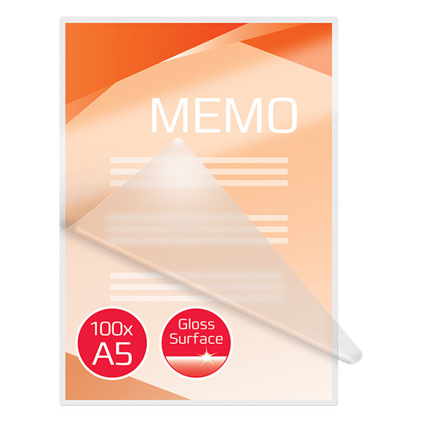 GBC fundas de laminacion de documentos | A5 | brillante | 2x125 micras | 100 unidades 3200749 207014 - 5