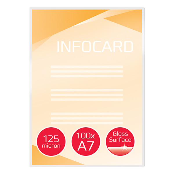 GBC fundas de laminacion de documentos | A7 | brillante | 2x125 micras | 100 unidades IB581076 207020 - 2
