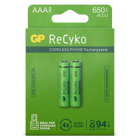 GP 650 ReCyko Batería recargable AAA / HR03 Ni-Mh (2 piezas) AAA HR03 HR3 AGP00118