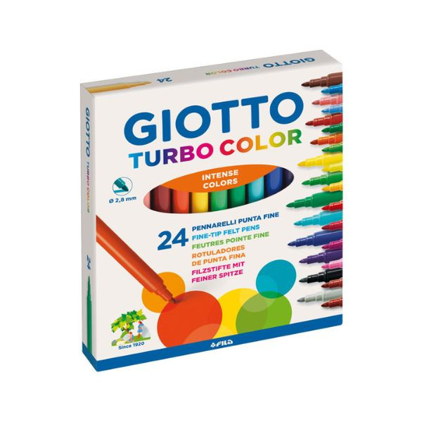 Giotto Turbo rotuladores colores surtidos punta fina | Pack 24 uds: 427450 - 1