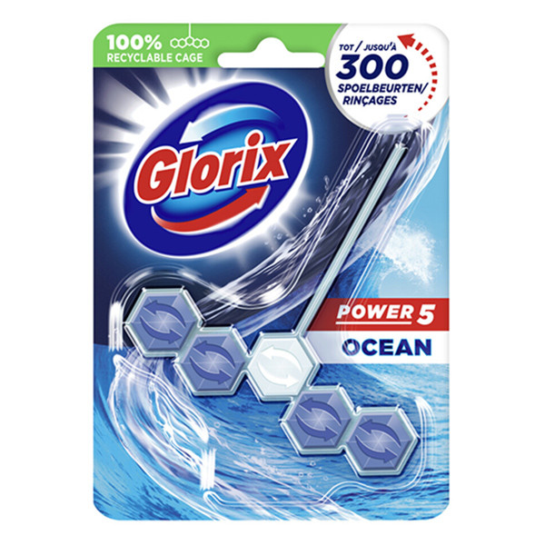Glorix Power 5 Ocean colgador WC (55 gramos)  SGL00042 - 1