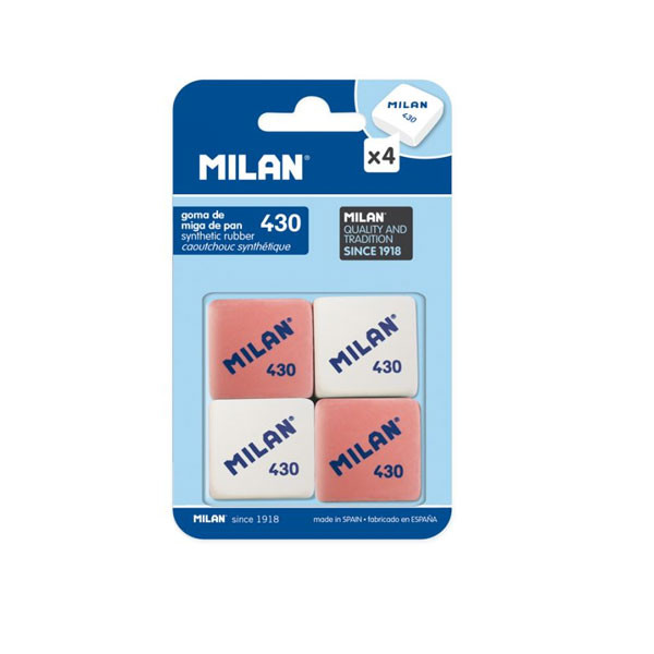 Goma de borrar Milan 430 (4 unidades)