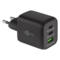 Goobay Cargador USB de 3 puertos 65W negro K180107713