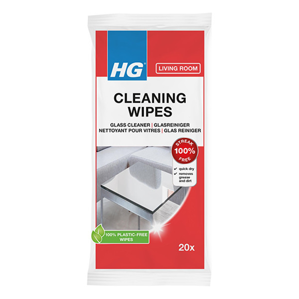 HG Toallitas limpiadoras de cristales (20 toallitas) SHG00370 - 1