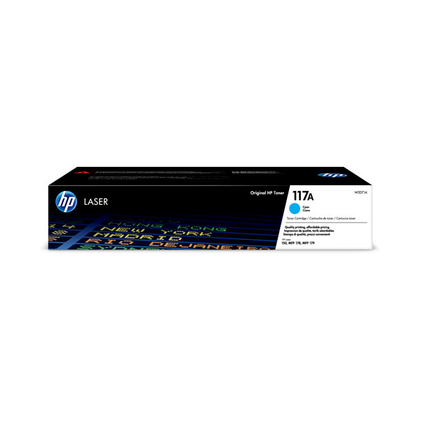 HP 117A (W2071A) toner cian (original) – imagen 2