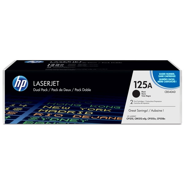 HP 125A (CB540AD) multipack 2x toner negro (original) CB540AD 054116 - 1