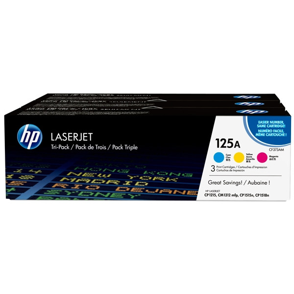 HP 125A (CF373AM) multipack cian/magenta/amarillo (original) – imagen 2