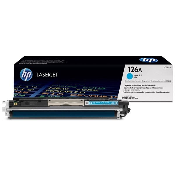 HP 126A (CE311A) toner cian (original) – imagen 2