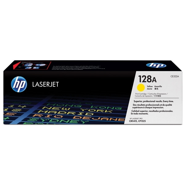 HP 128A (CE322A) toner amarillo (original) – imagen 2