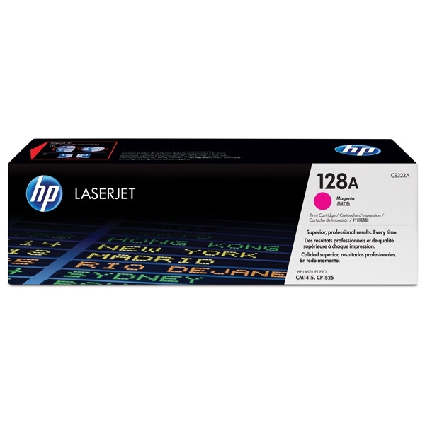 HP 128A (CE323A) toner magenta (original) – imagen 2