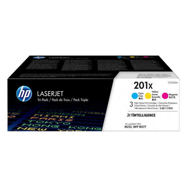 HP 201X (CF253XM) Pack ahorro cian / magenta / amarillo (original) CF253XM 054267 - 1