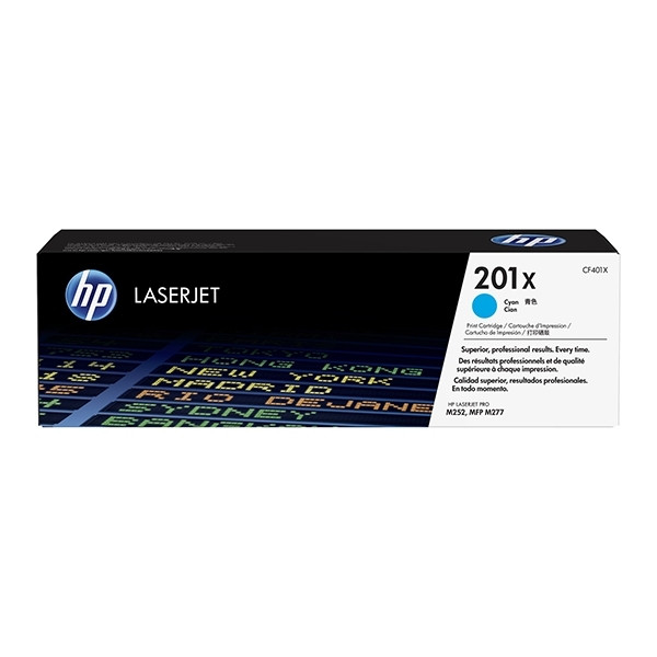HP 201X (CF401X) toner cian XL (original) – imagen 2
