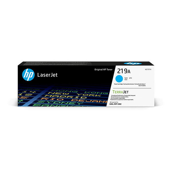 HP 219A (W2191A) toner cian (original) – imagen 2