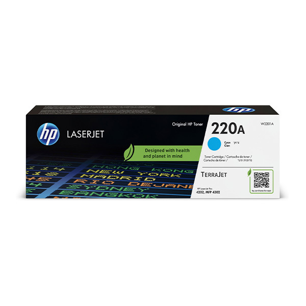 HP 220A (W2201A) toner cian (original) – imagen 3
