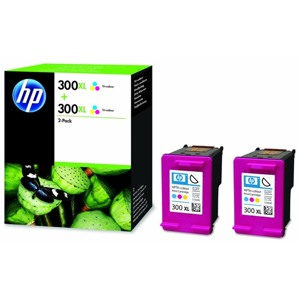 HP 300XL (D8J44AE) multipack 2 cartuchos tricolor XL (original)