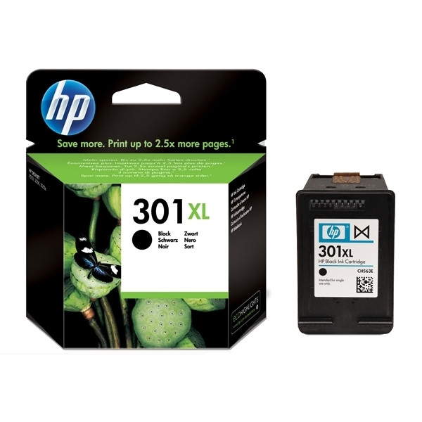 HP 301XL (CH563EE) cartucho de tinta negro XL (original) CH563EE 044034 - 1