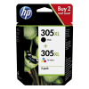 HP 305XL (6ZA94AE) multipack 2x cartucho negro y color XL (original) 653019 - 1
