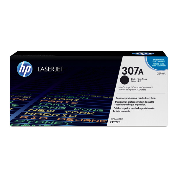 HP 307A (CE740A) toner negro (original) – imagen 3