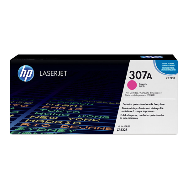 HP 307A (CE743A) toner magenta (original) – imagen 2