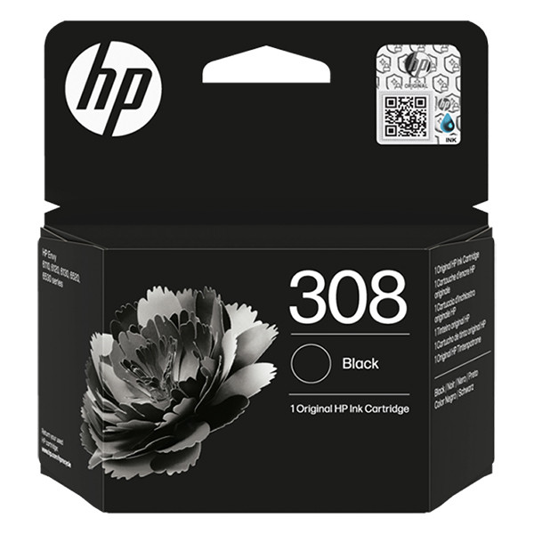 HP 308 (7FP21UE) cartucho de tinta negro (original)