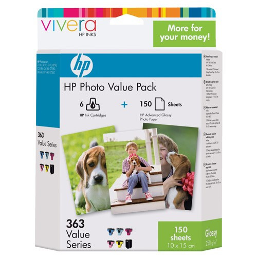 HP 363 (Q7966EE) multipack 6 cartuchos + papel foto (original) Q7966EE 031800 - 1
