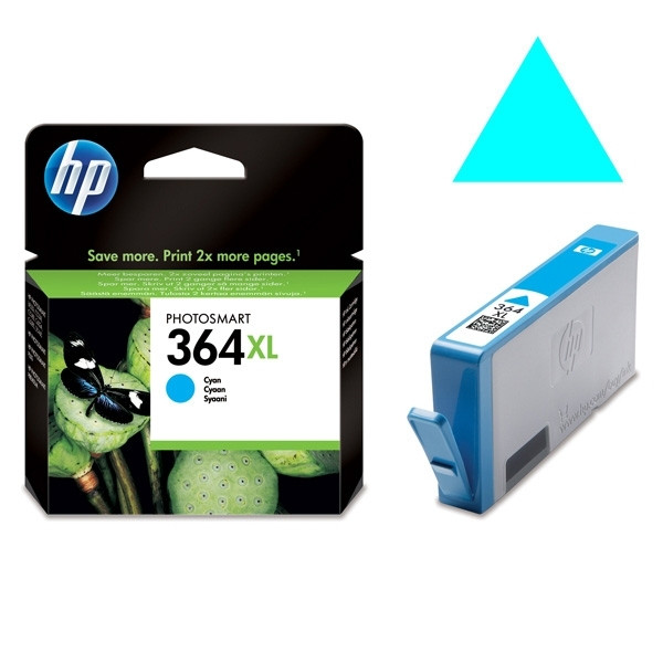 HP 364XL (CB323EE) cartucho de tinta cian XL (original) CB323EE 031874 - 1