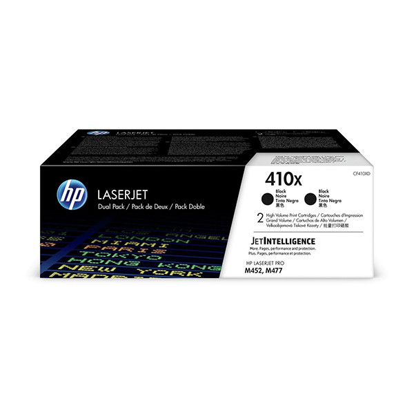 HP 410X (CF410XD) toner negro pack doble (original) – imagen 2