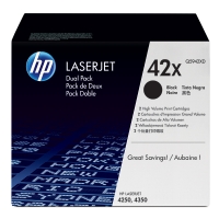 HP 42XD (Q5942XD) toner negro XL pack doble (original) Q5942XD 054086