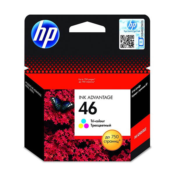 HP 46 cartucho de tinta color (CZ638AE) (original) 055148 - 1