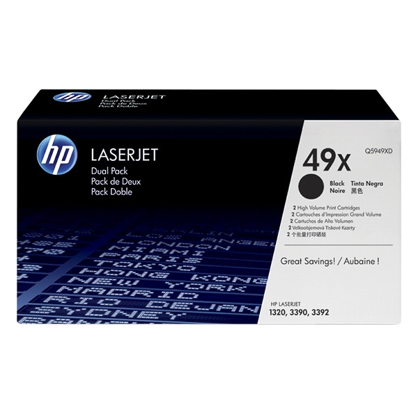 HP 49XD (Q5949XD) multipack 2x toner negro XL (original) Q5949XD 054076 - 1