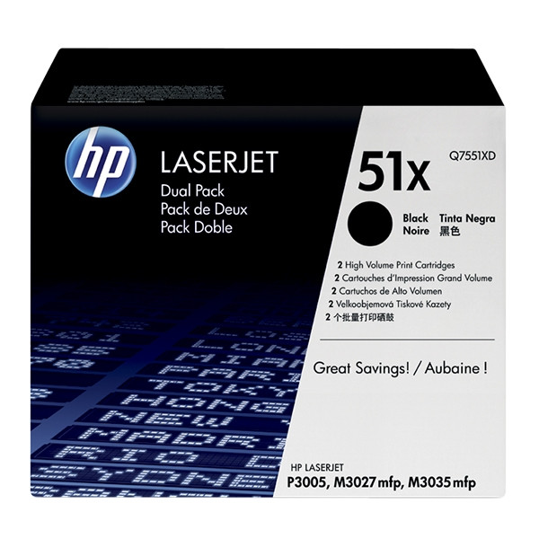 HP 51XD (Q7551XD) 2x toner XL (original)