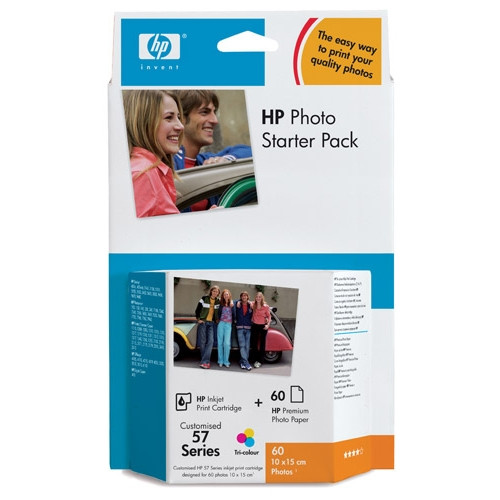 HP 57 Pack Photo Starter 60 hojas de papel fotográfico (original) Q7942AE 031265 - 1