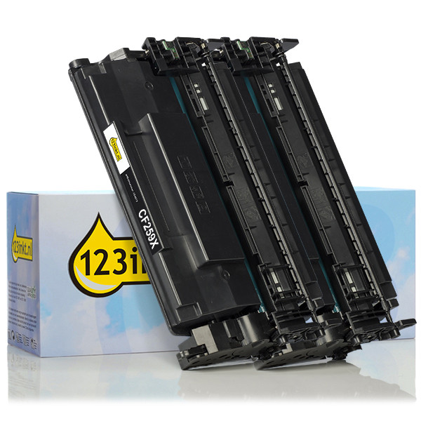 HP 59X (CF259X) Pack doble toner negro XL (marca 123tinta) CF259XC 160705 - 1