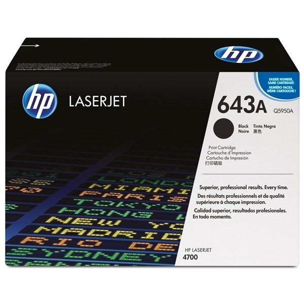 HP 643A (Q5950A) toner negro (original) – imagen 2