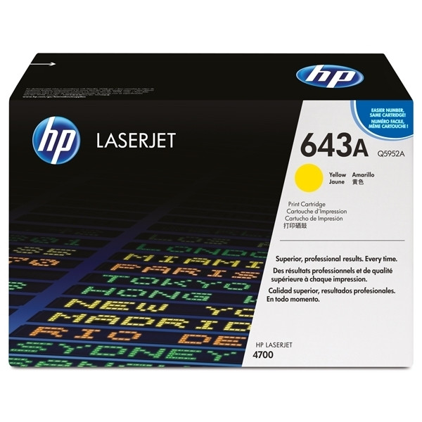 HP Cartucho de tóner original LaserJet 643A amarillo