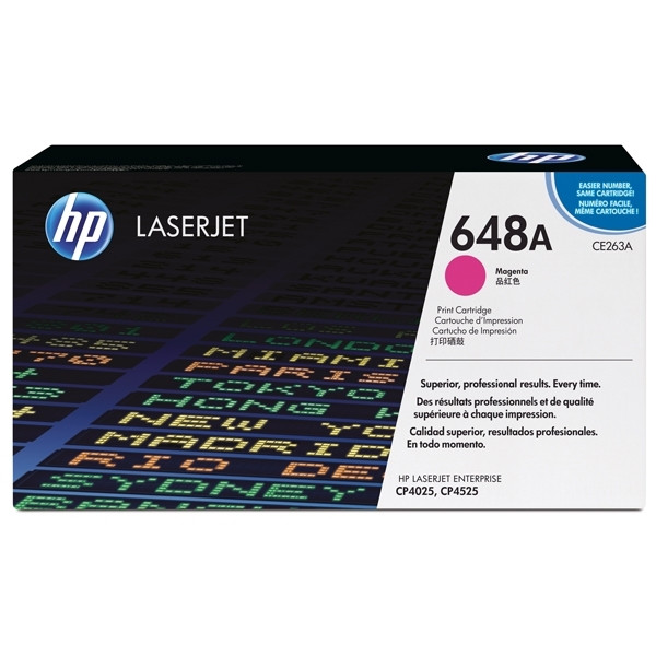 HP 648A (CE263A) toner magenta (original) – imagen 2