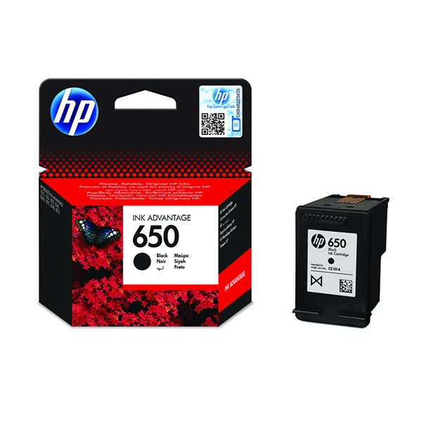HP 650 (CZ101AE) cartucho de tinta negro (original) CZ101AE 044212 - 1