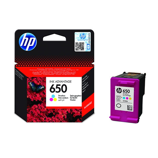 HP 650 (CZ102AE) cartucho de tinta color (original) CZ102AE 044214 - 1