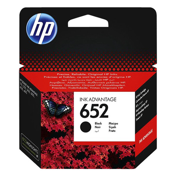 HP 652 (F6V25AE) cartucho de tinta negro (original) F6V25AE 044456 - 1