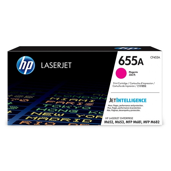 HP 655A (CF453A) toner magenta (original) – imagen 3