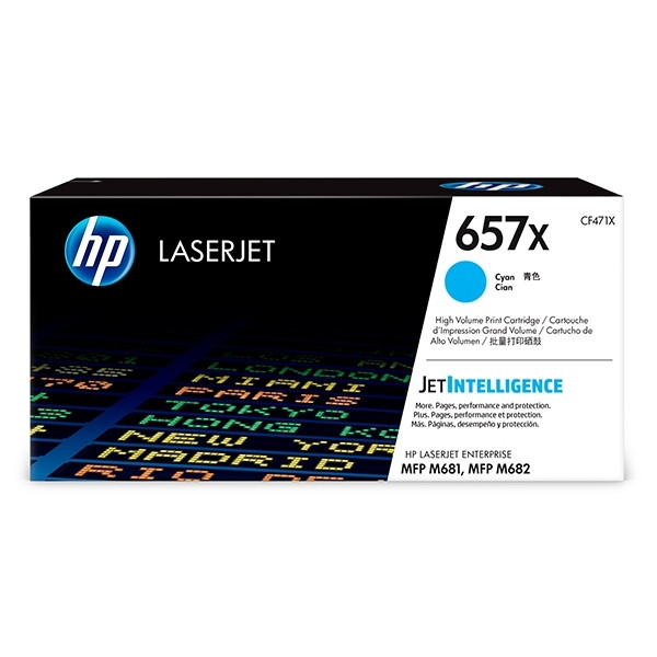 HP 657X (CF471X) toner cian XL (original) – imagen 2