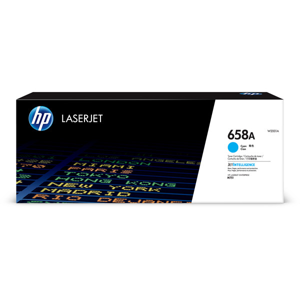 HP 658A (W2001A) toner cian (original) – imagen 3