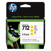 HP 712 (3ED79A) pack 3x cartucho de tinta amarillo (original) 3ED79A 653022