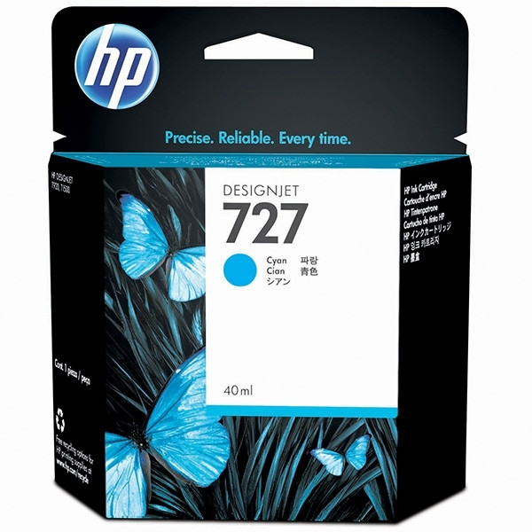 HP 727 (B3P13A) cartucho de tinta cian (original)