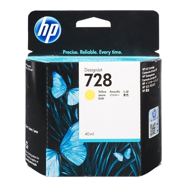 HP 728 (F9J61A) cartucho de tinta amarillo (original) F9J61A 044488 - 1