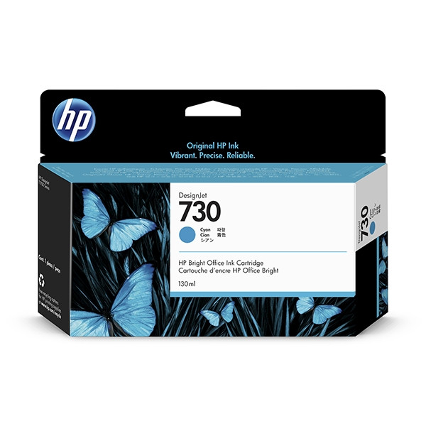 HP 730 (P2V62A) cartucho de tinta cian (original) P2V62A 055252 - 1