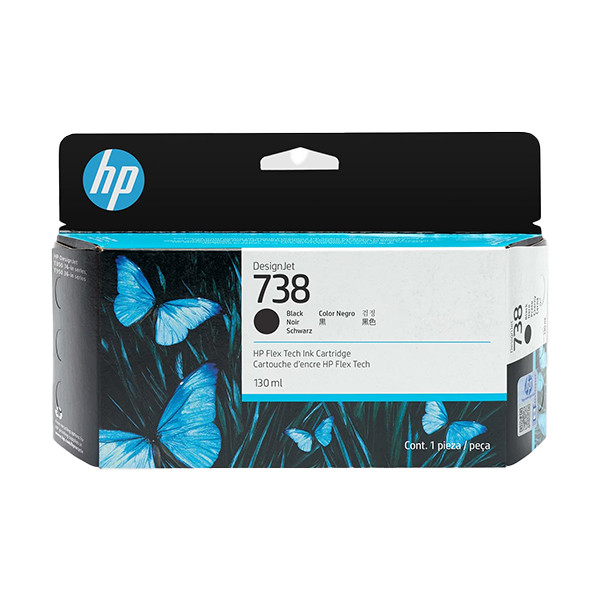 HP 738 (498N4A) cartucho de tinta negra (original) 498N4A 093278 - 1