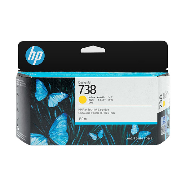 HP 738 (498N7A) cartucho de tinta amarillo (original) – imagen 2