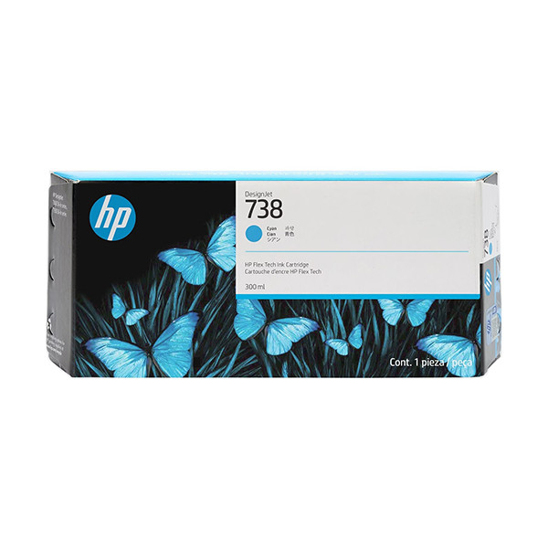 HP 738 (676M6A) cartucho de tinta cian XL (original) 676M6A 093288 - 1